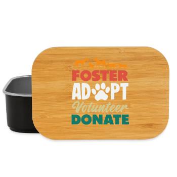 Foster Adopt Volunteer Animal Rescue Shelter - Lunch Box - black - Front
