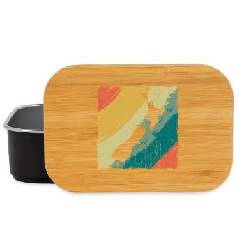 Neuseeländische Landkarte Retro-Logo Vintage-Neuseeland - Lunch Box - Schwarz - Vorne