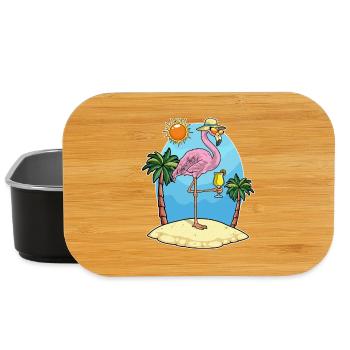 Flamingo Beach Sunglasses Summer - Lunch Box - black - Front