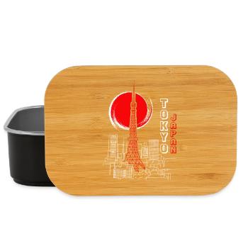 Tokyo Japan Skyline Tower Art - Lunch Box - Schwarz - Vorne