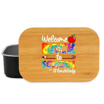 Lunch Lady Crew Tie Dye Leopard Back to School - Lunch Box - Schwarz - Vorne