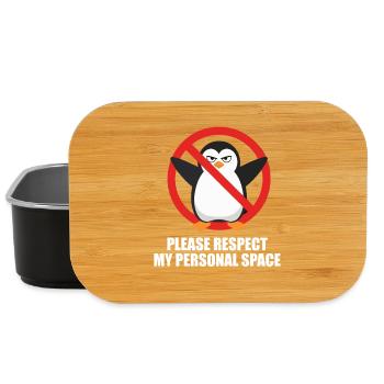 Please Respect My Personal Space Penguin - Lunch Box - black - Front