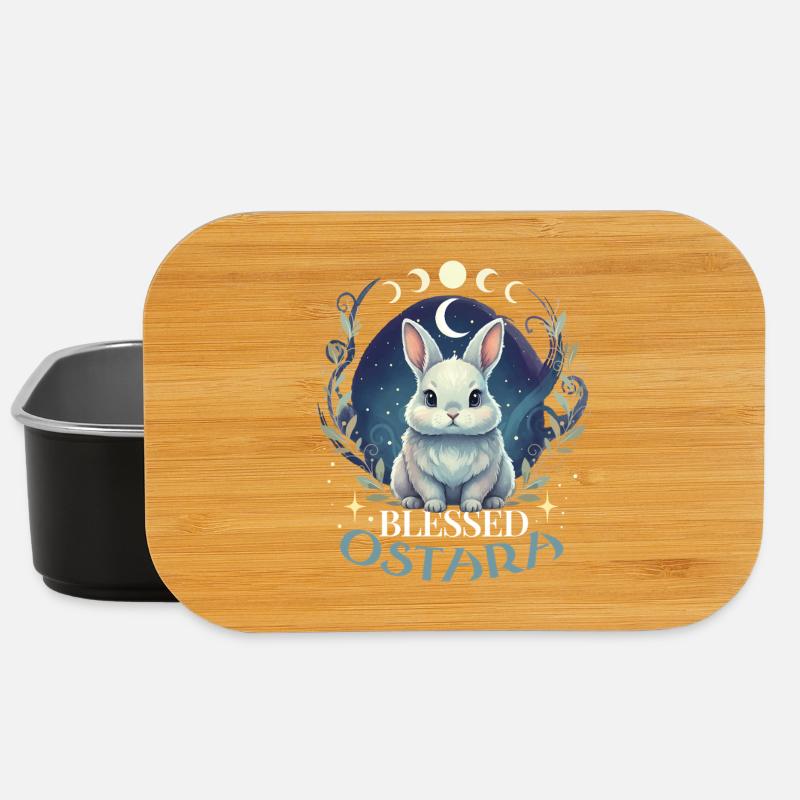 Frohes Ostara-Kaninchen - Lunch Box - Schwarz