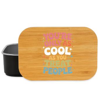 Saying Statement Respect Kindness Gift - Lunch Box - black - Front