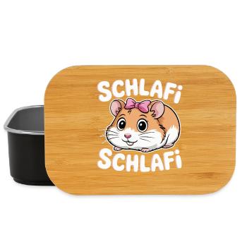 Schlafi Schlafi Hamster Design - Lunch Box - Schwarz - Vorne