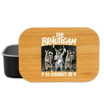 Bachelor Party Men Shirt Groom Bachelor Party - Lunch Box - black - Front