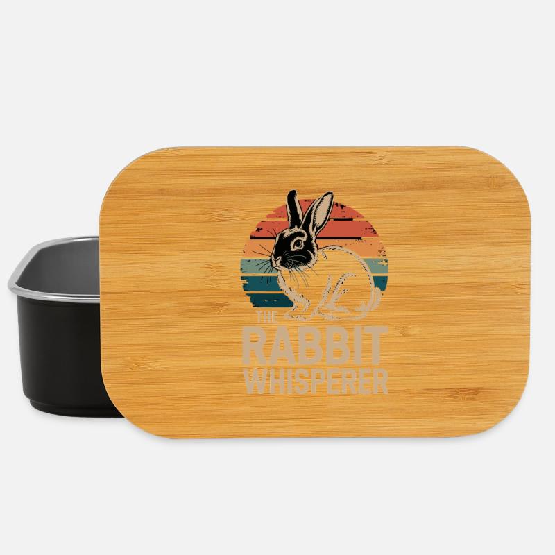  The Rabbit Whisperer Hasen Flüsterer Kaninchen - Lunch Box - Schwarz