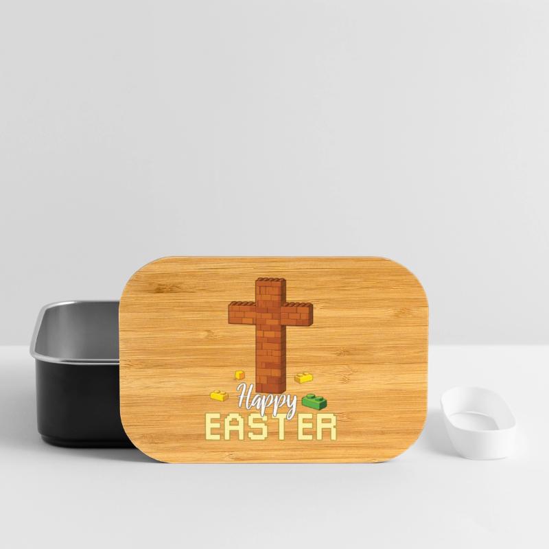 Master Builder Brick Builder Cross Happy Easter Lunch Box