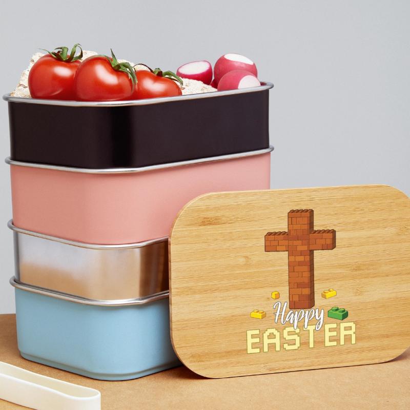 Master Builder Brick Builder Cross Happy Easter Lunch Box