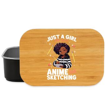 Nur Ein Mädchen Das Anime Liebt Und Zeichnet Otaku - Lunch Box - Schwarz - Vorne