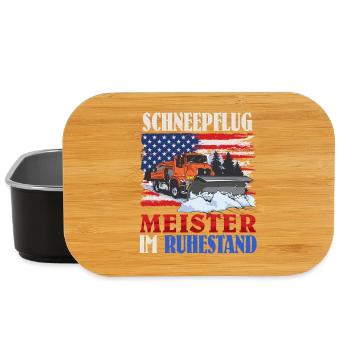 SCHNEEPFLUG MEISTER IM RUHESTAND Lustiges - Lunch Box - Schwarz - Vorne