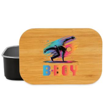 B-Boy Breakdance Streetstyle Breakdancer - Lunch Box - black - Front