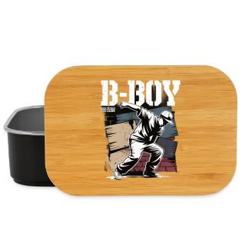 B-Boy Breakdance Streetstyle Breakdancer - Lunch Box - black - Front
