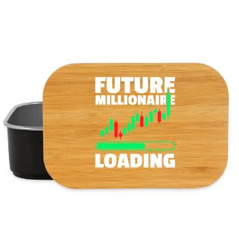 Futur millionnaire Trader en bourse - Boîte à goûter - noir - Devant