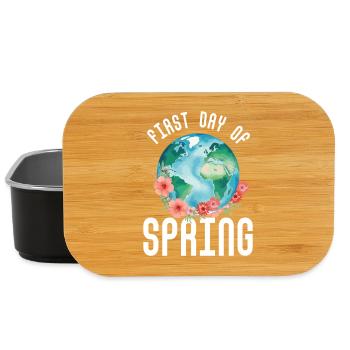 First Day Of Spring Happy Easter Ostara Eostre - Lunch Box - black - Front