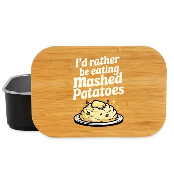 I'd rather eat mashed potatoes - Lunch Box - black - Front