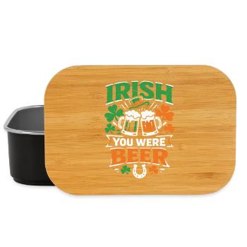 Irish You Were Beer | St Patrick's Day Wortspiel - Lunch Box - Schwarz - Vorne
