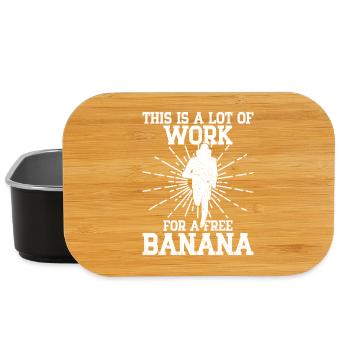 Marathon Runner Work For Free Banana Running - Lunch Box - Schwarz - Vorne
