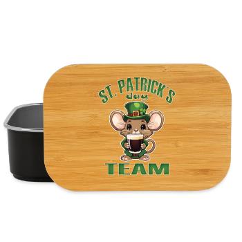 St. Patrick's Mouse Beer, Irish Party - Lunch Box - black - Front