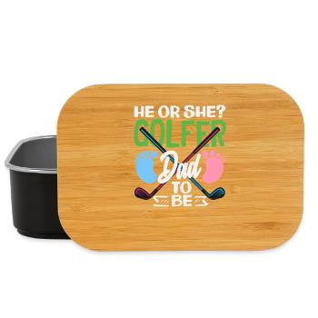 Er Oder Sie Golfer Papa Gender Reveal - Lunch Box - Schwarz - Vorne