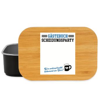Gästebuch Scheidungsparty Geschieden Scheidung - Lunch Box - Schwarz - Vorne