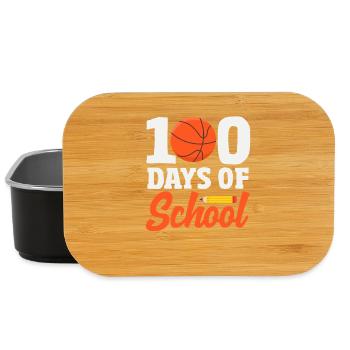 100 Tage Schule Basketball Sport Design - Lunch Box - Schwarz - Vorne