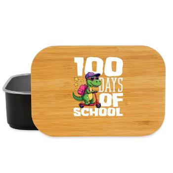 100 Days School Dinosaur Scooter - Lunch Box - black - Front
