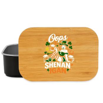 Oops I Shenanigan | Leprechaun St Patrick's Girl - Lunch Box - Schwarz - Vorne
