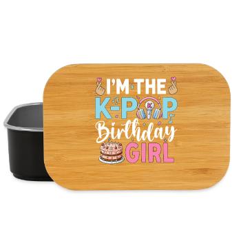 Je suis la fille d’anniversaire K-Pop - Boîte à goûter - noir - Devant