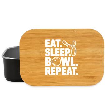 Eat. Sleep. Bowl. Repeat. - Lunch Box - black - Front