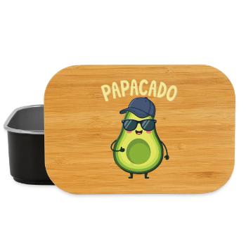 Werdender Papa & Vater, Papacado, Schwangerschaft - Lunch Box - Schwarz - Vorne