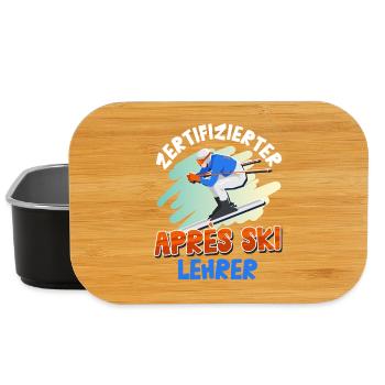 Skifahren ZERTIFIZIERTER APRES-SKI LEHRER Lustig - Lunch Box - Schwarz - Vorne