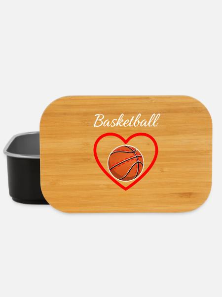 Basketball Amour du cœur - Boîte à goûter - noir
