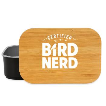 Bird Watching Birding Bird Watcher Bird Nerd - Lunch Box - black - Front