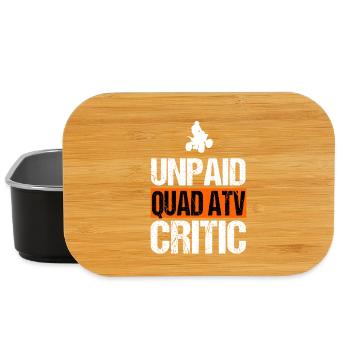 Unpaid Quad ATV Critic Funny Off-Road Rider Art - Lunch Box - black - Front