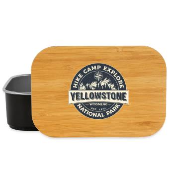 Hike Camp Explore Yellowstone National Park - Lunch Box - black - Front