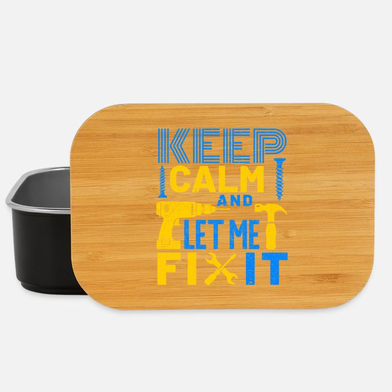 Keep Calm and Let me Fix It - Lunch Box - black
