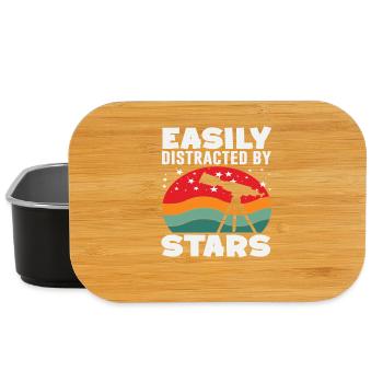 Easily distracted by astronomy stars - Lunch Box - black - Front