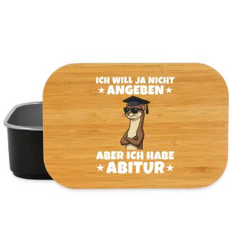 Abitur geschafft Ich will ja nicht angeben Wiesel - Lunch Box - Schwarz - Vorne