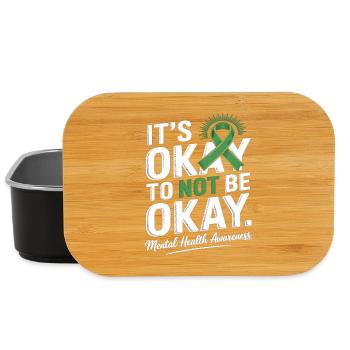 Mental Health Awareness – It's Okay Not Okay - Lunch Box - black - Front