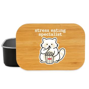 Stress Eating Specialist Waschbär - Lunch Box - Schwarz - Vorne