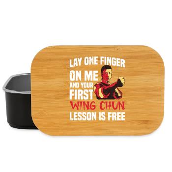  Wing Chun Kung Fu Training Lesson Teacher Wing - Lunch Box - black - Front