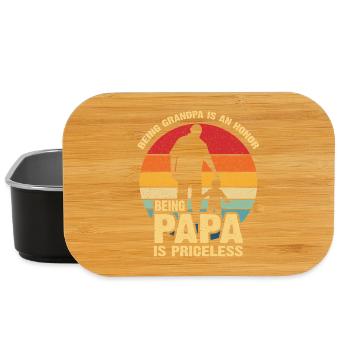 Opa zu sein, Papa zu sein – unbezahlbar - Lunch Box - Schwarz - Vorne