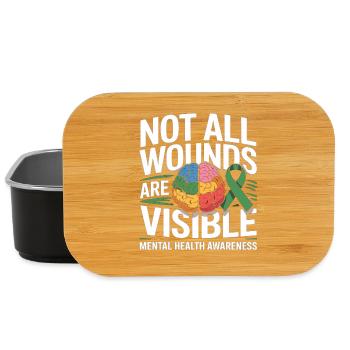 Not All Wounds Are Visible – Mental Health - Lunch Box - black - Front