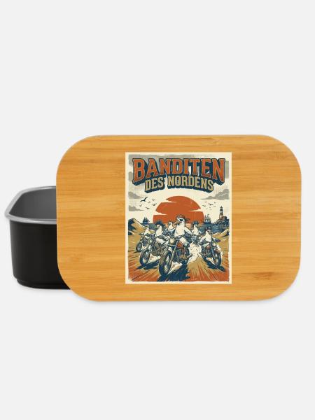 Banditen des Nordens Möwen Fischbrötchen Diebe  - Lunch Box - Schwarz