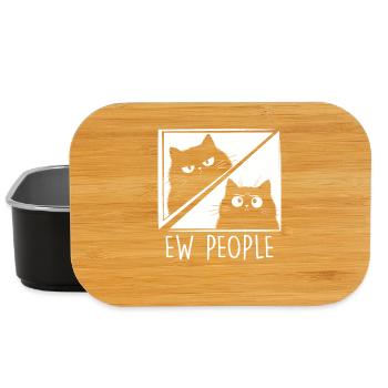Ew People Katzenliebhaber Katzenhumor Antisozial - Lunch Box - Schwarz - Vorne