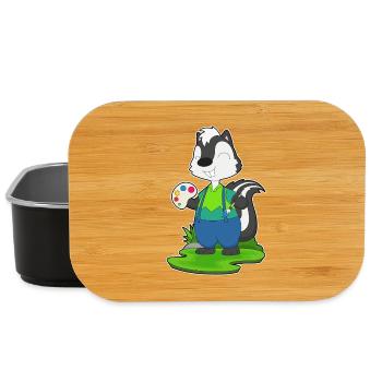 Stinktier Maler Pinsel Malen - Lunch Box - Schwarz - Vorne