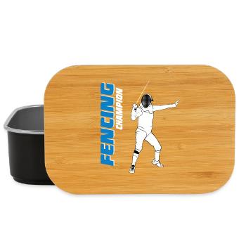 Fencing - Fechten - Fechter - Fechtkampf - Lunch Box - Schwarz - Vorne
