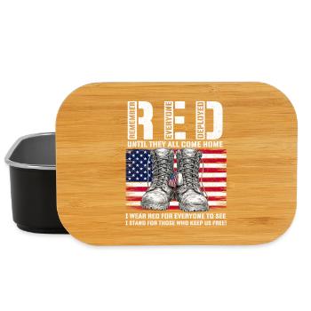 RED Friday Remember Everyone Deployed Home - Lunch Box - black - Front