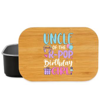 Oncle de la fille d’anniversaire de K Pop - Boîte à goûter - noir - Devant